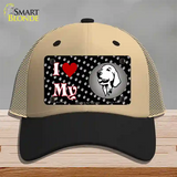 I Love My Golden Retriever Novelty License Plate Hat Mesh / Khaki|Black