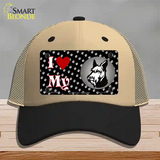 I Love My Scottish Terrier Novelty License Plate Hat Mesh / Khaki|Black