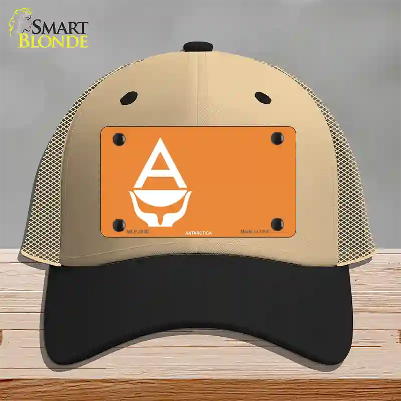 Antarctica Flag Novelty License Plate Hat Mesh / Khaki|Black