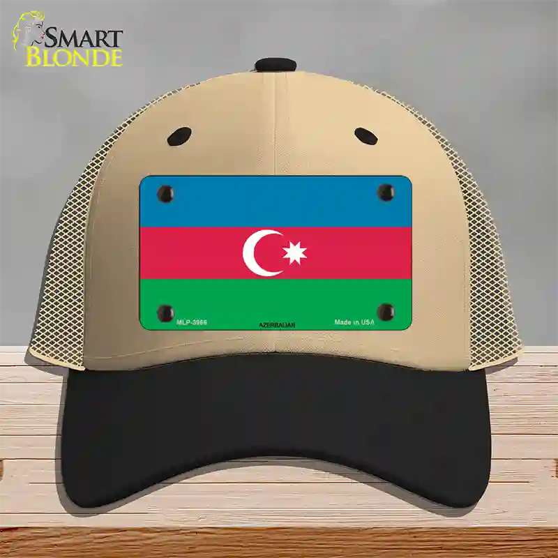 Azerbaijan Flag Novelty License Plate Hat Mesh / Khaki|Black