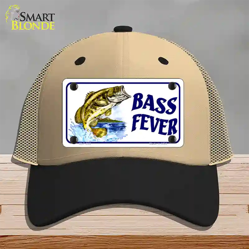 Bass Fever Novelty License Plate Hat Mesh / Khaki|Black