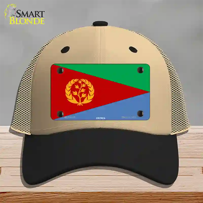 Eritrea Flag Novelty License Plate Hat Mesh / Khaki|Black