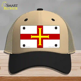 Guernsey Flag Novelty License Plate Hat Mesh / Khaki|Black