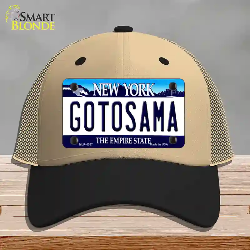 Gotosama New York Novelty License Plate Hat Mesh / Khaki|Black