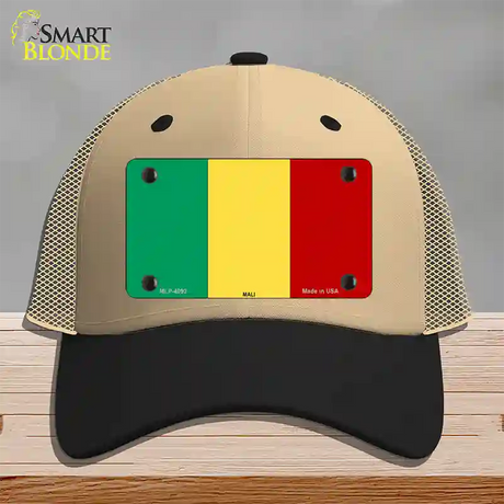 Mali Flag Novelty License Plate Hat Mesh / Khaki|Black