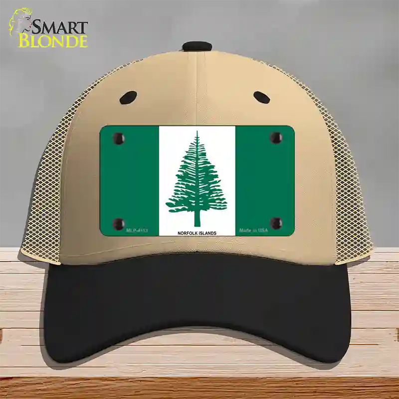 Norfolk Islands Flag Novelty License Plate Hat Mesh / Khaki|Black