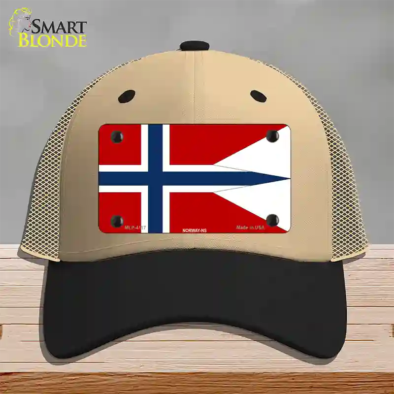 Norway-NS Flag Novelty License Plate Hat Mesh / Khaki|Black