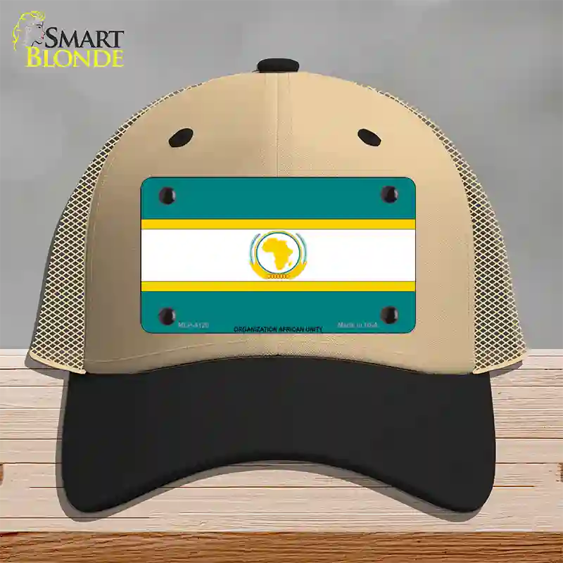 Organization African Unity Flag Novelty License Plate Hat Mesh / Khaki|Black