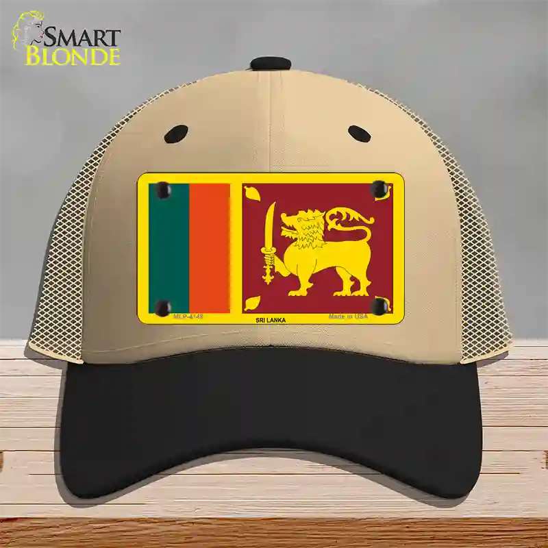 Sri Lanka Flag Novelty License Plate Hat Mesh / Khaki|Black