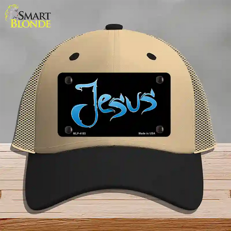 Jesus Novelty License Plate Hat Mesh / Khaki|Black