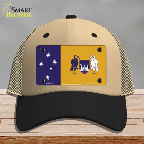 Australia Capital Territory Novelty License Plate Hat Mesh / Khaki|Black