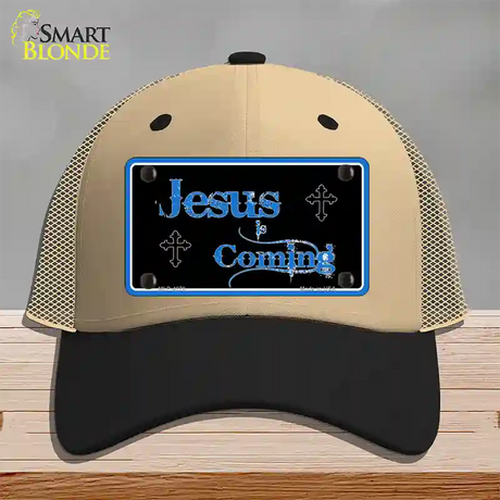 Jesus Is Coming Novelty License Plate Hat Mesh / Khaki|Black