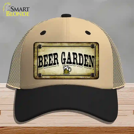 Beer Garden Novelty License Plate Hat Mesh / Khaki|Black