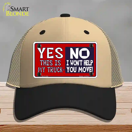 Yes This Is My Truck Novelty License Plate Hat Mesh / Khaki|Black