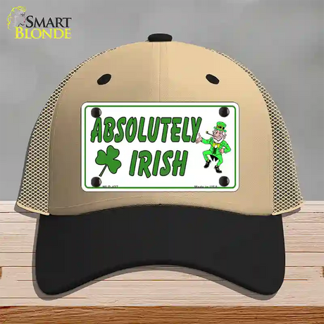 Absolutely Irish Novelty License Plate Hat Mesh / Khaki|Black