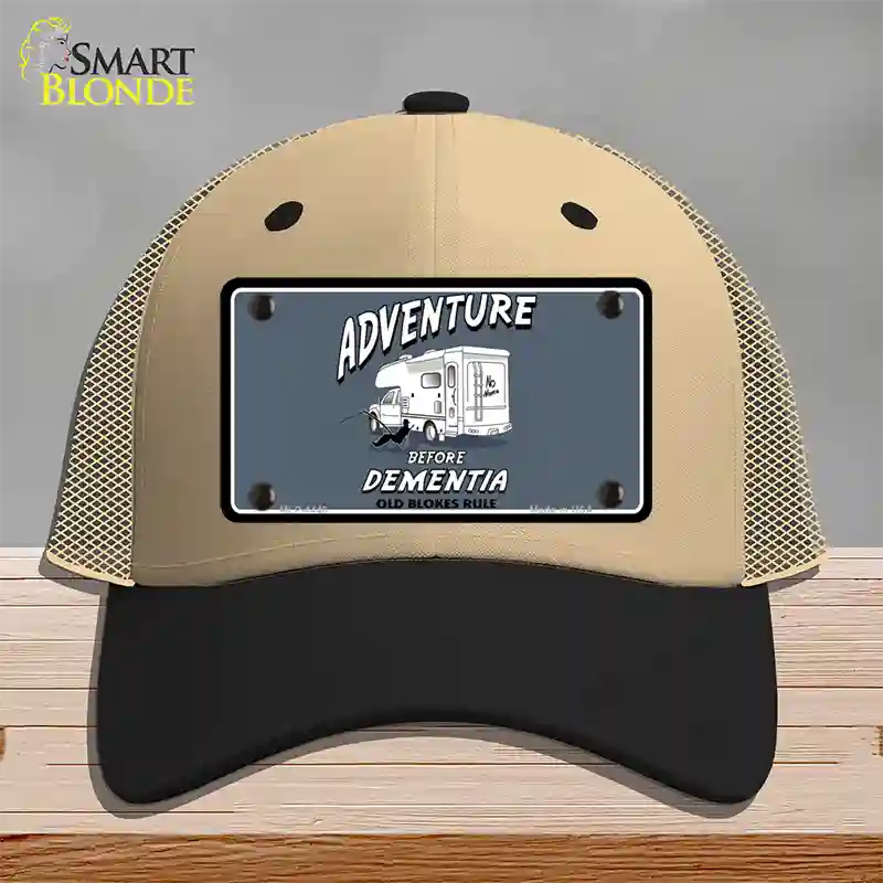 Adventure Before Dementia Novelty License Plate Hat Mesh / Khaki|Black