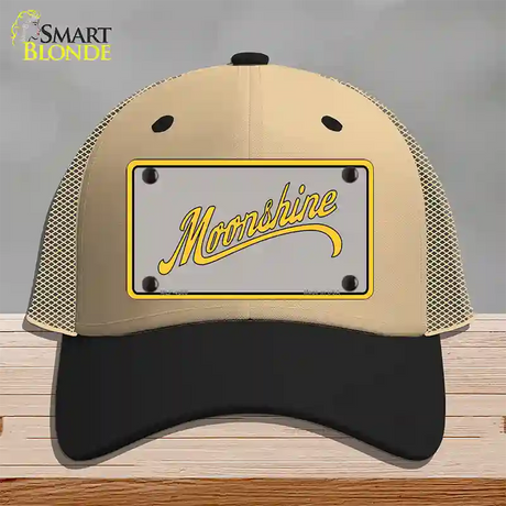 Moonshine Novelty License Plate Hat Mesh / Khaki|Black