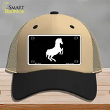 Horse Novelty License Plate Hat Mesh / Khaki|Black