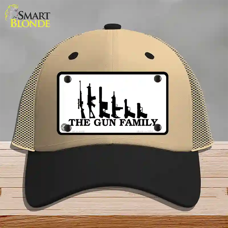 The Gun Family Novelty License Plate Hat Mesh / Khaki|Black