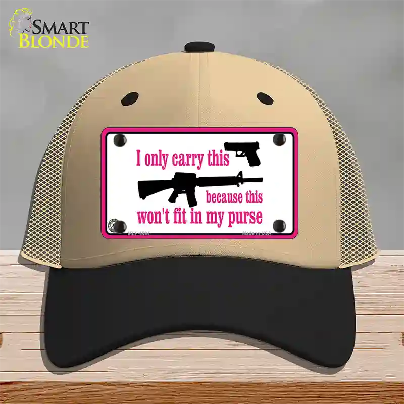 I Carry This Gun Novelty License Plate Hat Mesh / Khaki|Black