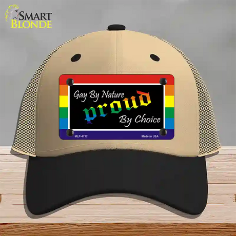 Gay By Nature Novelty License Plate Hat Mesh / Khaki|Black