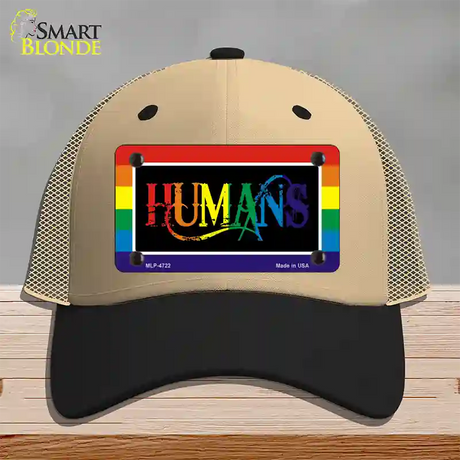 Humans Novelty License Plate Hat Mesh / Khaki|Black