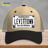 Levittown Puerto Rico Novelty License Plate Hat Mesh / Khaki|Black