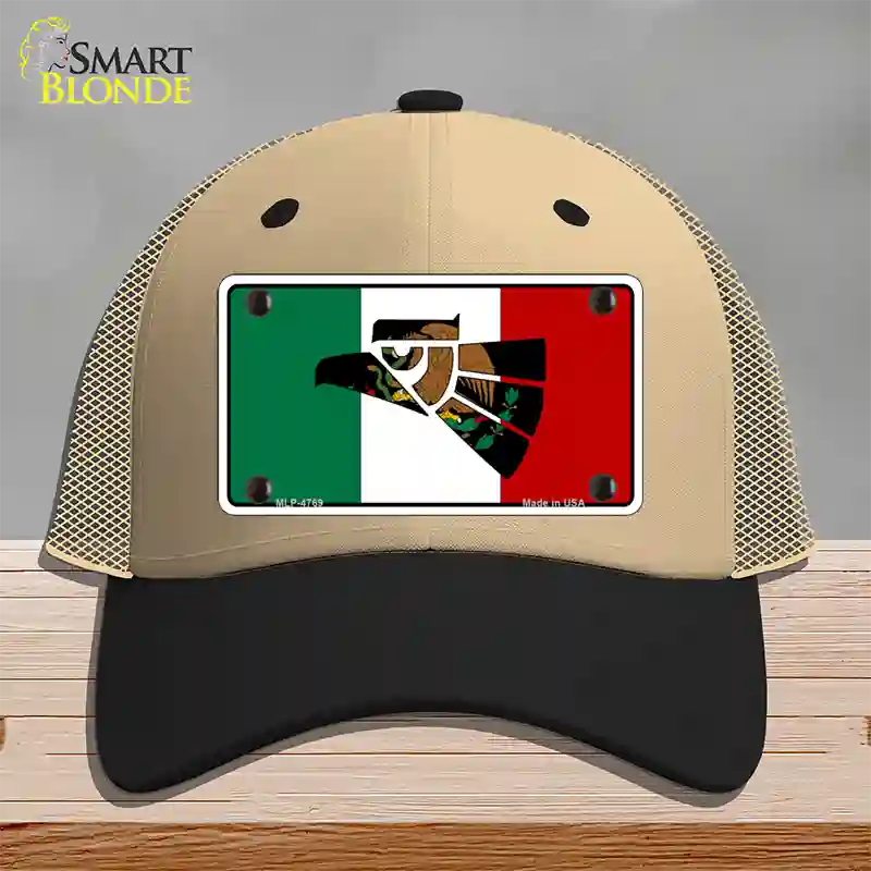 Made In Mexico Flag Novelty License Plate Hat Mesh / Khaki|Black