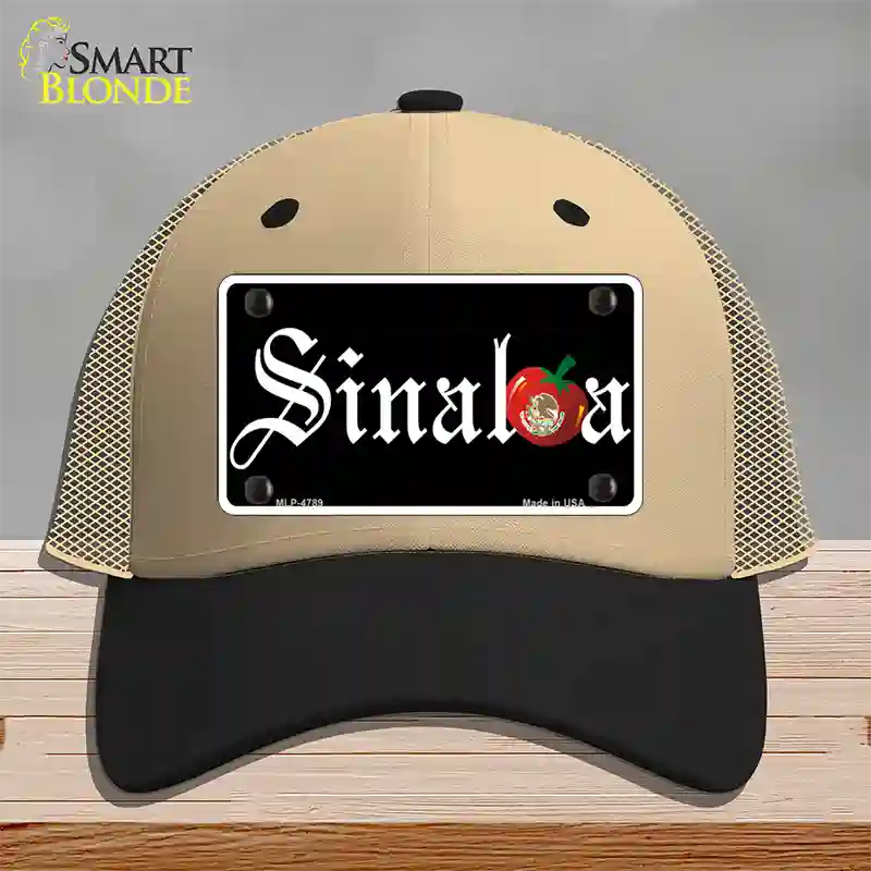 Sinaloa Black Novelty License Plate Hat Mesh / Khaki|Black