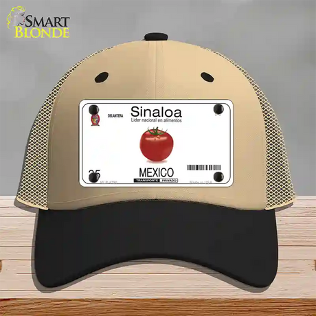 Sinaloa Mexico Novelty License Plate Hat Mesh / Khaki|Black