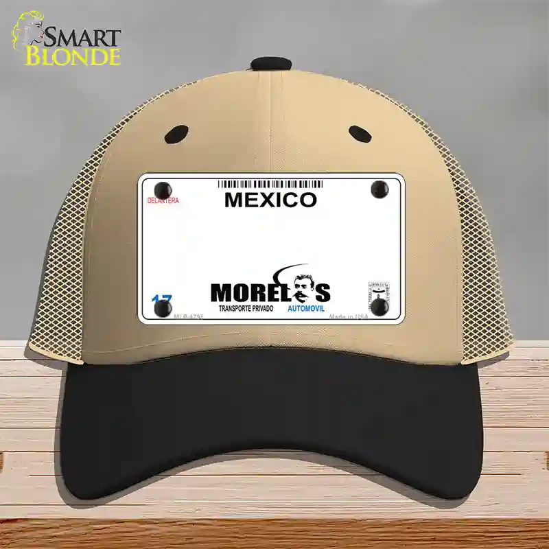 Morelos Mexico Novelty License Plate Hat Mesh / Khaki|Black