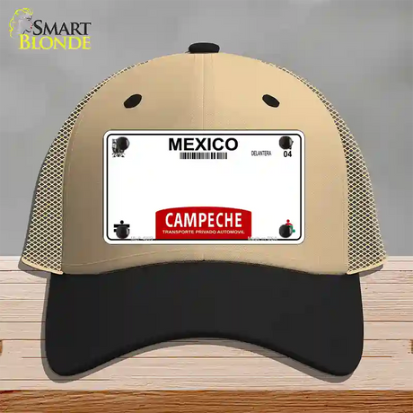 Campeche Mexico Blank Novelty License Plate Hat Mesh / Khaki|Black