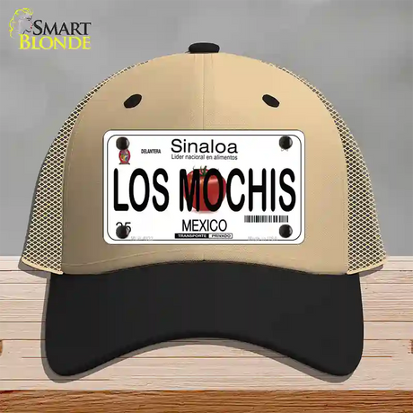 Los Mochis Mexico Novelty License Plate Hat Mesh / Khaki|Black