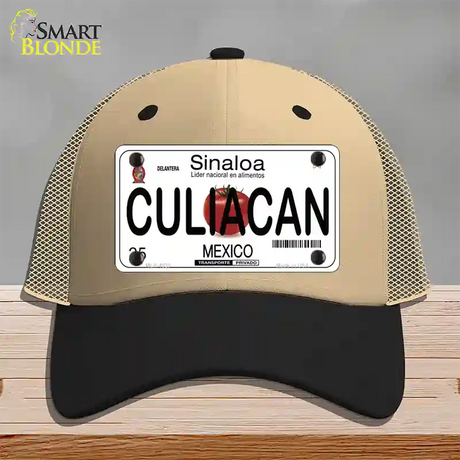 Culiacan Mexico Novelty License Plate Hat Mesh / Khaki|Black