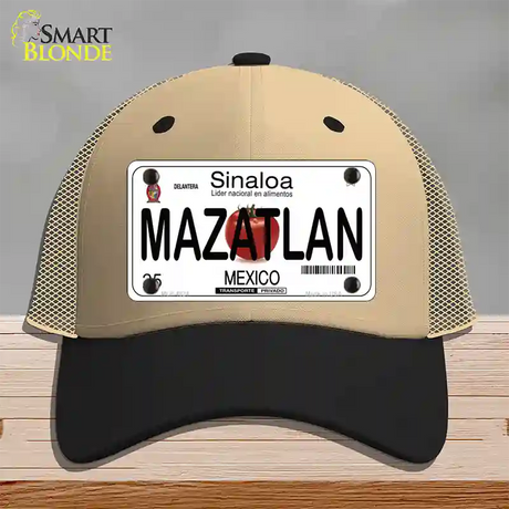 Mazatlan Mexico Novelty License Plate Hat Mesh / Khaki|Black