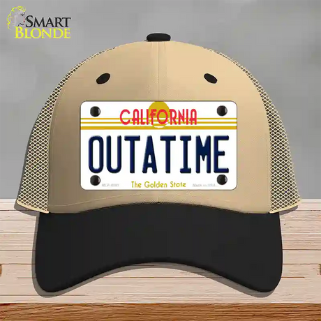 California Outtatime Novelty License Plate Hat Mesh / Khaki|Black