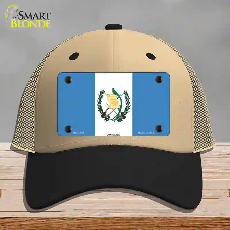 Guatemala Flag Novelty License Plate Hat Mesh / Khaki|Black