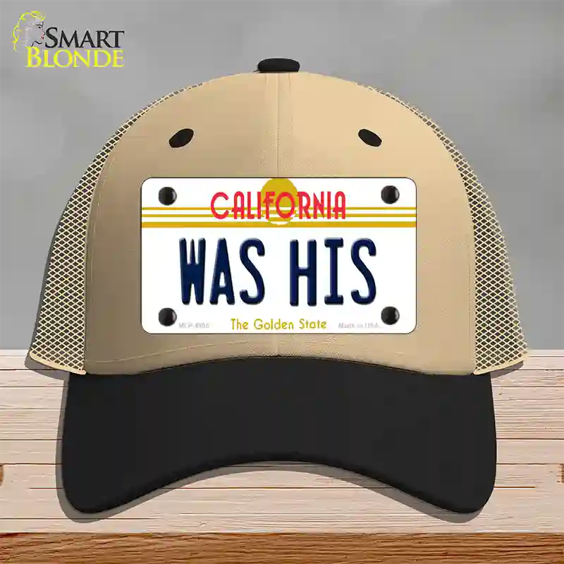 Was His California Novelty License Plate Hat Mesh / Khaki|Black