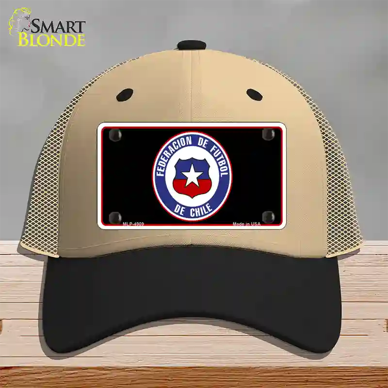 Federacion De Futbol De Chili Flag Novelty License Plate Hat Mesh / Khaki|Black