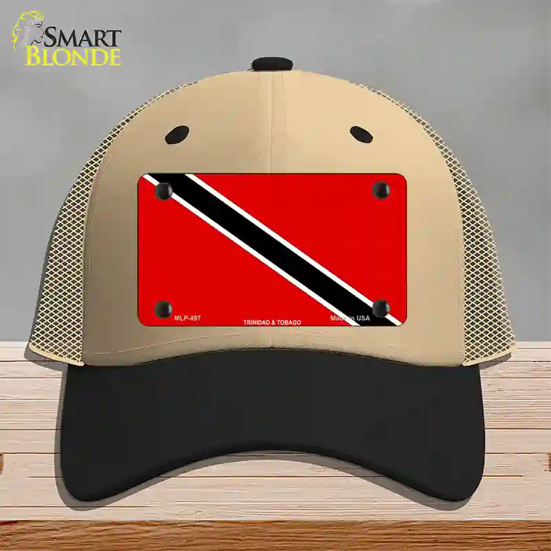 Trinidad Tobago Flag Novelty License Plate Hat Mesh / Khaki|Black