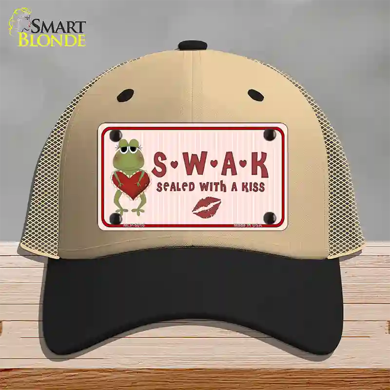 S.W.A.K. Valentine Frog Novelty License Plate Hat Mesh / Khaki|Black