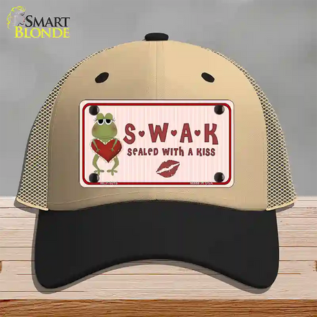 S.W.A.K. Valentine Frog Novelty License Plate Hat Mesh / Khaki|Black