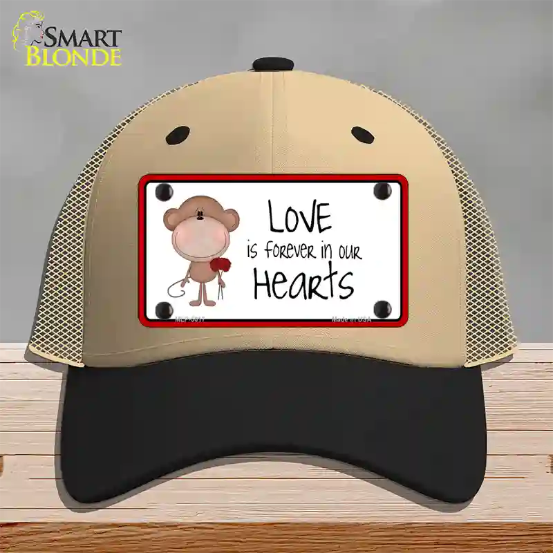 Love In Our Hearts Novelty License Plate Hat Mesh / Khaki|Black