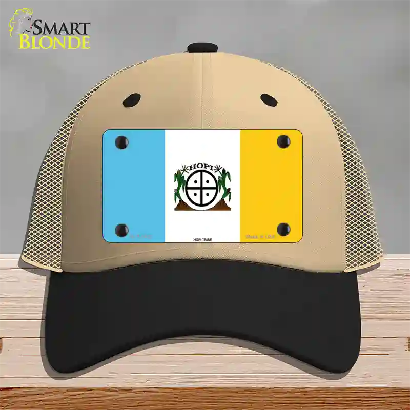 Hopi Tribe Flag Novelty License Plate Hat Mesh / Khaki|Black