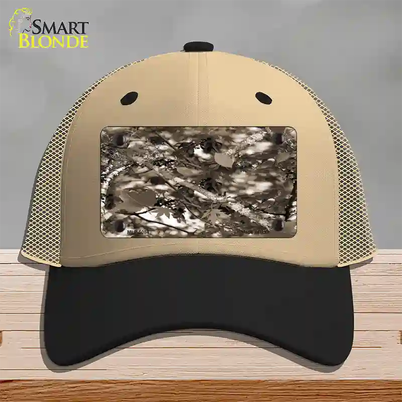 Leaf Camouflage Novelty License Plate Hat Mesh / Khaki|Black