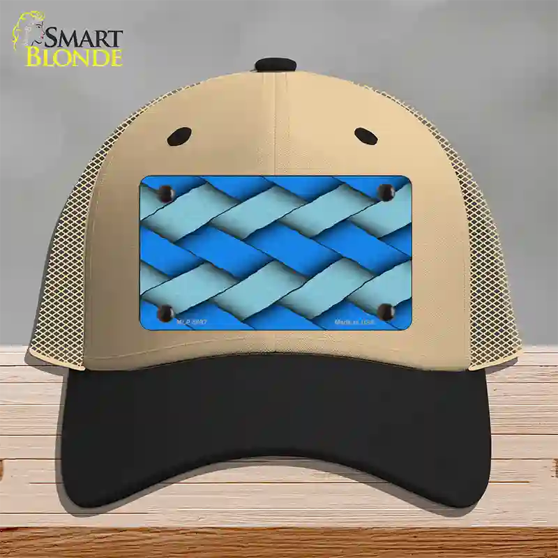 Weave Blue Novelty License Plate Hat Mesh / Khaki|Black