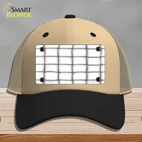 Web White Novelty License Plate Hat Mesh / Khaki|Black