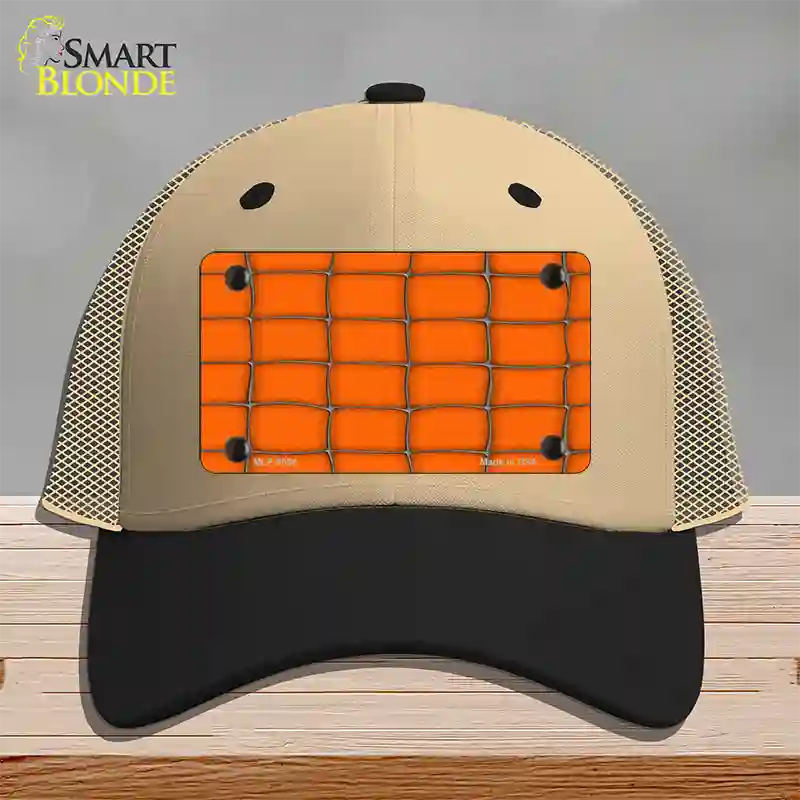 Web Orange Novelty License Plate Hat Mesh / Khaki|Black