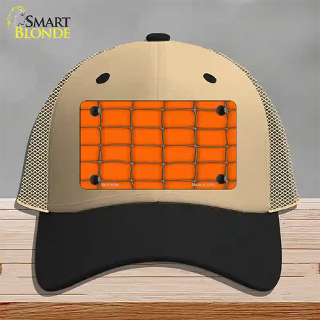 Web Orange Novelty License Plate Hat Mesh / Khaki|Black