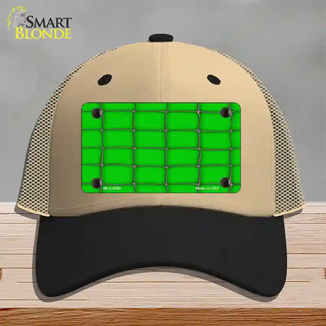 Web Green Novelty License Plate Hat Mesh / Khaki|Black